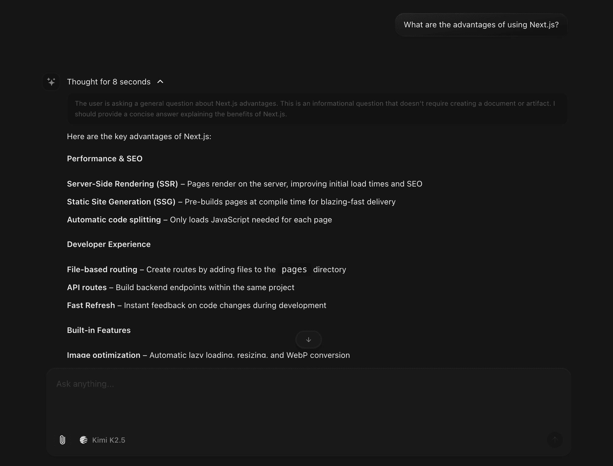 Chatbot live interface